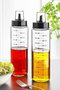 Hermia Juego de Dispensadores de Aceite de Vidrio Transparente de 500 ml (2 Piezas)